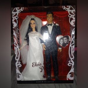 Barbie collector pink label Elvis and Priscilla